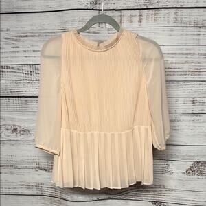 Ted Baker Blush Pink Pleated Top Size 4